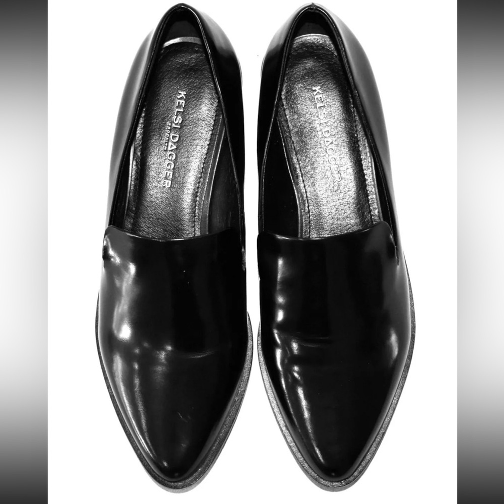 Kelsi Dagger Brooklyn shiny leather flat wedge